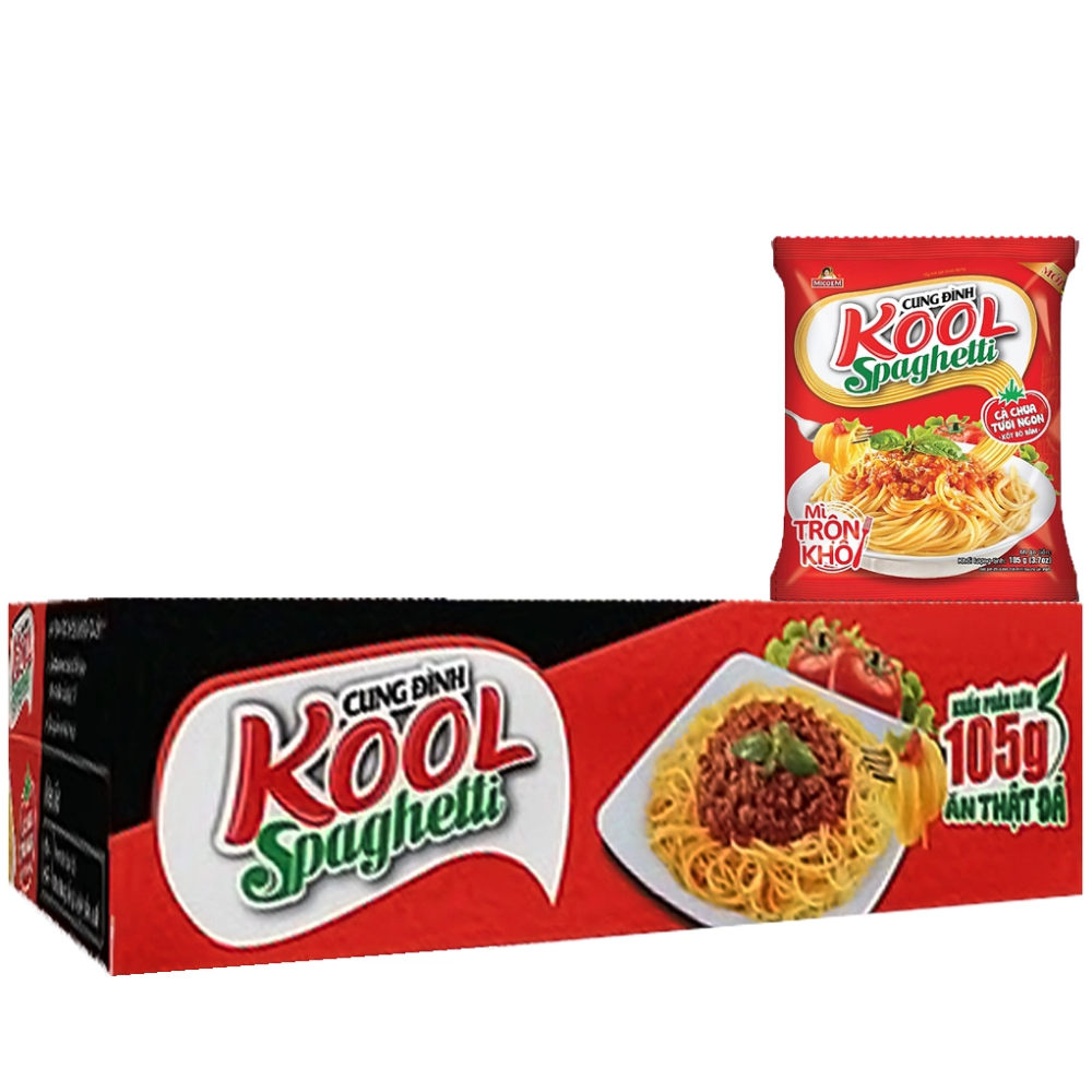 Thùng 30 Gói Mì Cung Đình Kool Spaghetti (105g X 30 Gói)