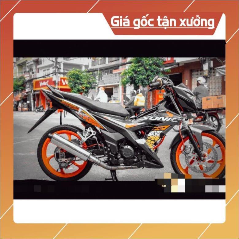 TEM RỜI SONIC 150 ĐEN CAM