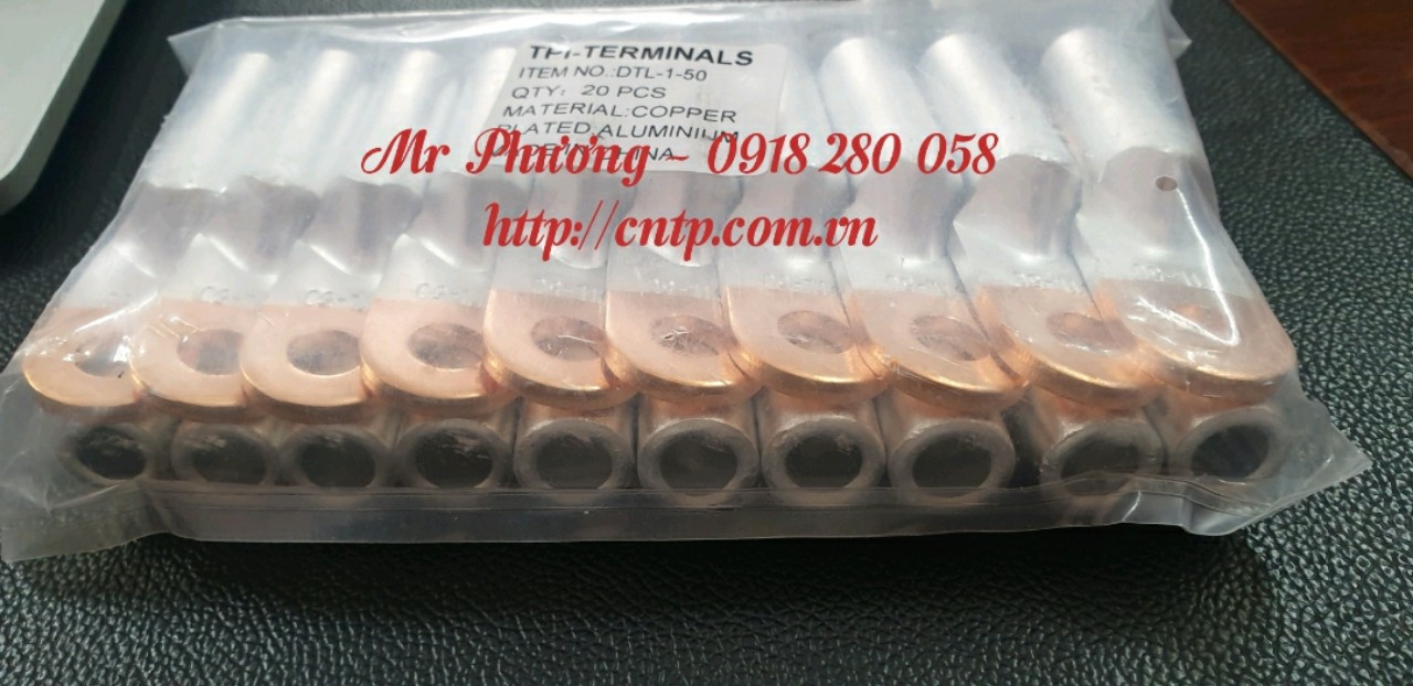 Cosse đồng nhôm DTL 1-50: Combo 5 con