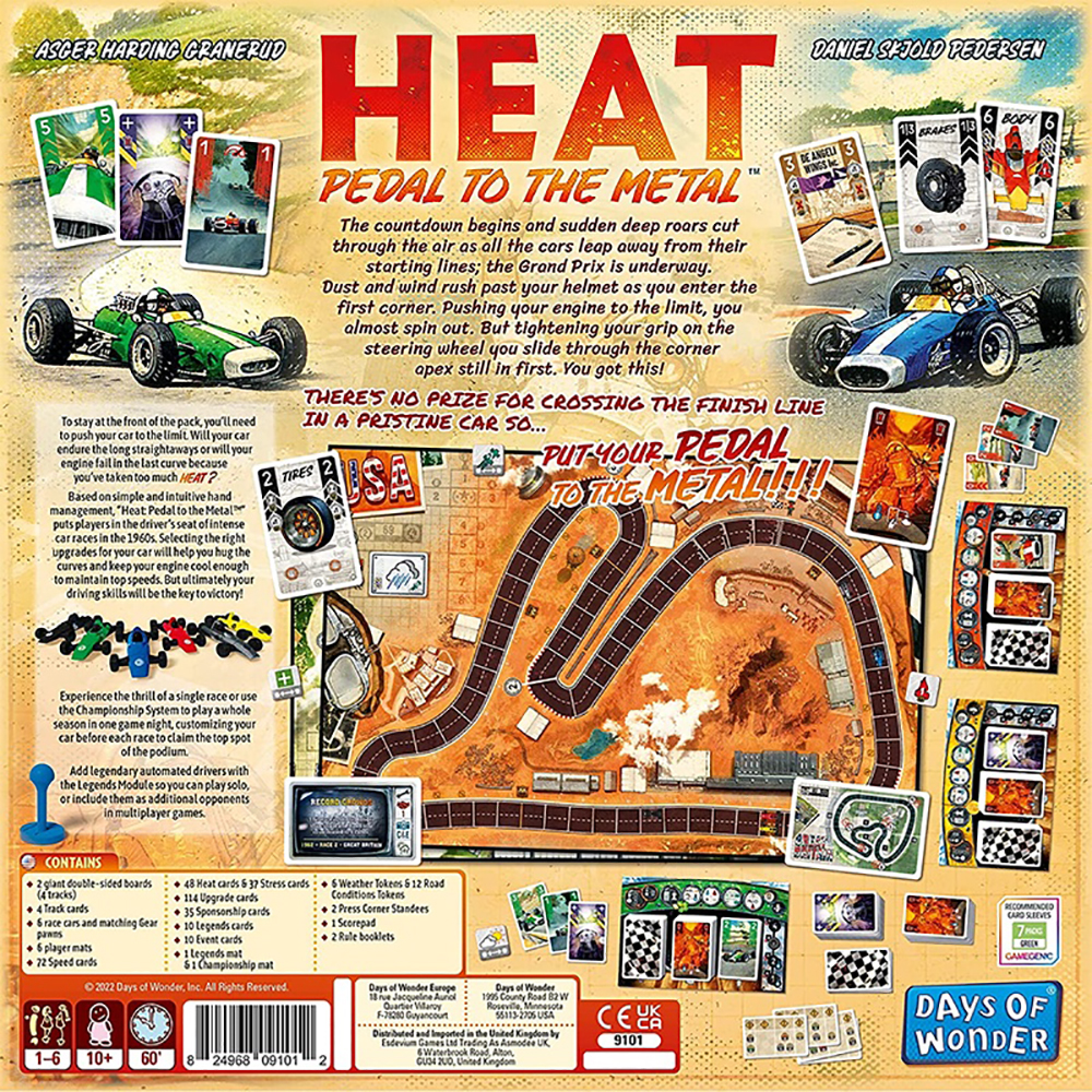 Bộ Board Game Days of Wonder Heat: Pedal to the Metal Racing Game