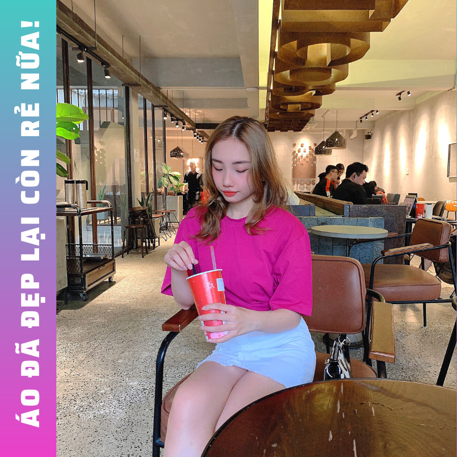 Áo thun nữ - áo phông nữ tay lỡ freesize chất liệu thun cotton 100% ÁO ĐẸP - GIÁ RẺ - HÌNH CHỤP THẬT . CÓ THỂ LÀM ÁO CẶP BẠN THÂN NỮ