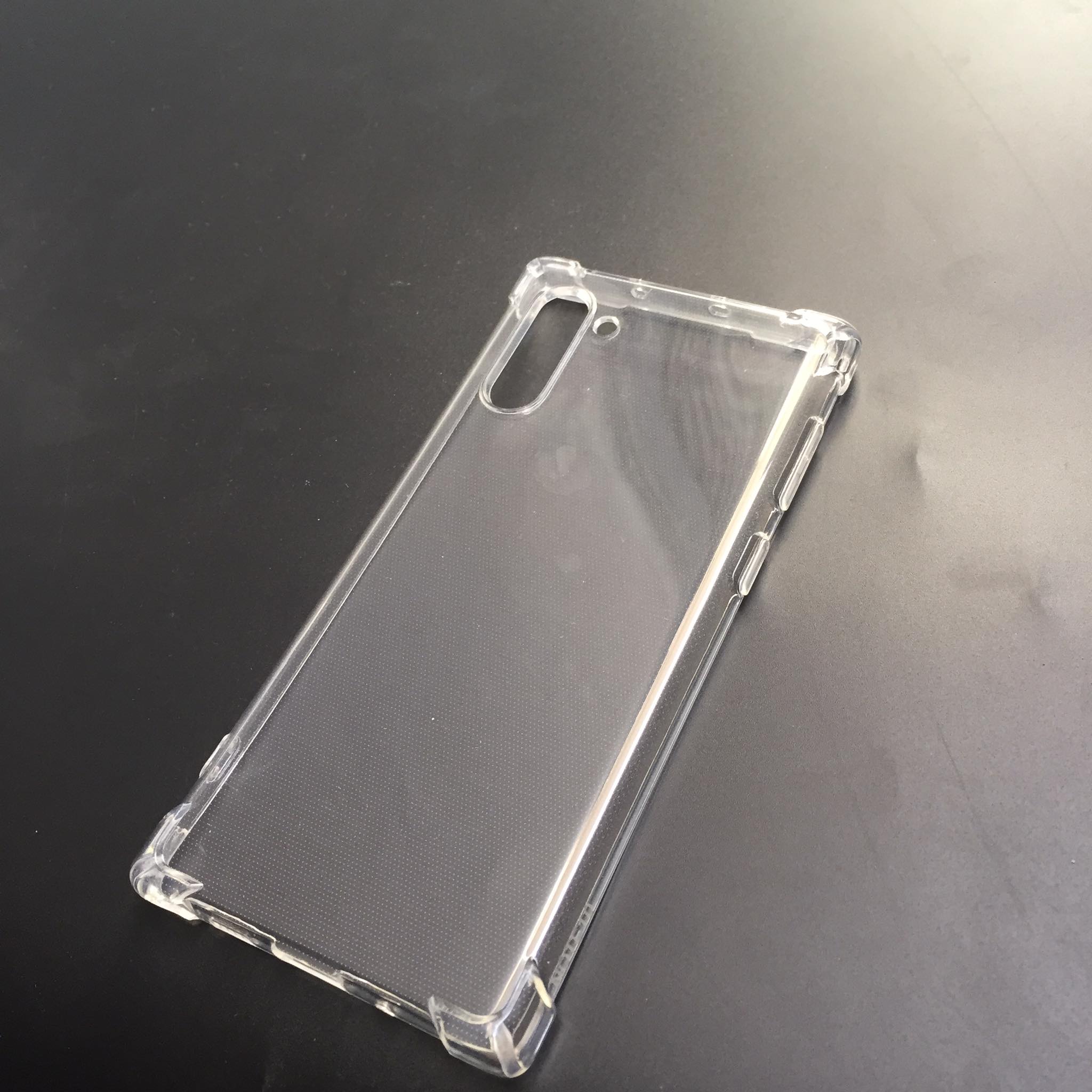 Ốp lưng silicon cho Galaxy Note 10 - chống sốc gờ cao 4 góc trong suốt