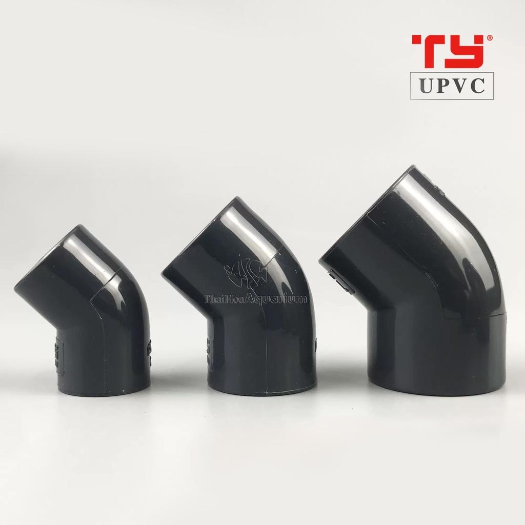 Chếch nhựa PVC 45 độ nhãn hiệu TY dùng cho bể cá cảnh