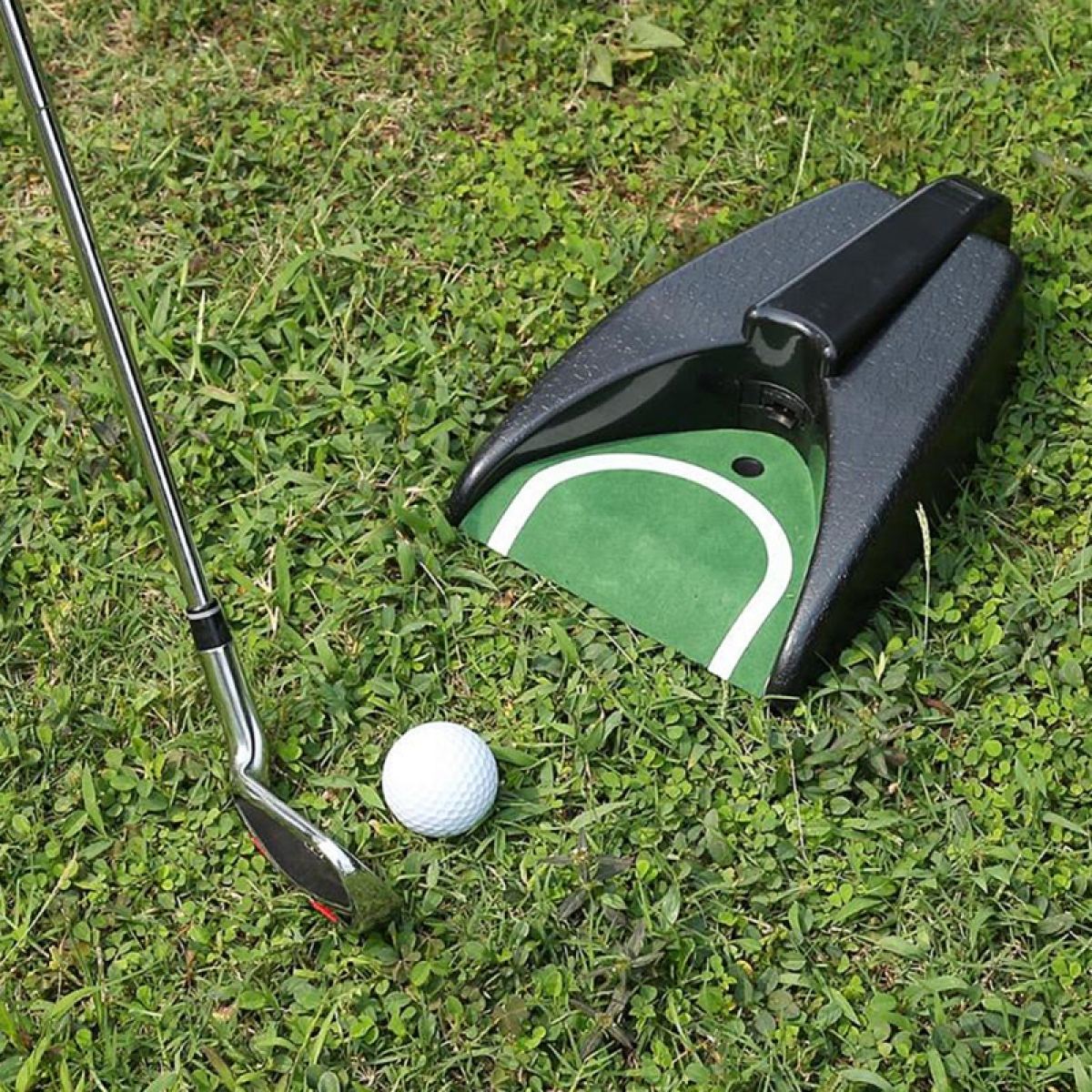 New 2022 - Bộ sản phẩm đầy đủ cho người chơi GOLF - Combo 04 sản phẩm - Thảm tập Putt 2 chiều + máy trả bóng + Putter lazer + Gậy GOLF nhỏ gọn tiện lợi có thể đem theo mọi nơi