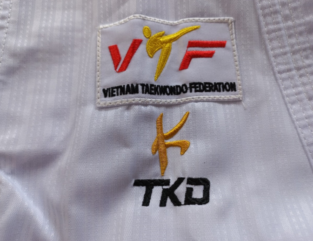 Võ Phục Taekwondo Vải 3 Sọc