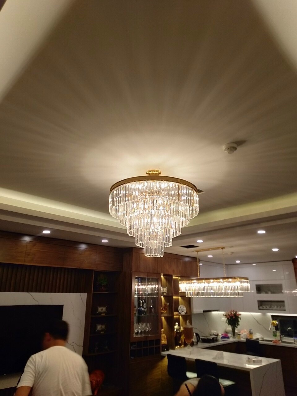 Đèn chùm ALVIN pha lê hiện đại trang trí nội thất sang trọng