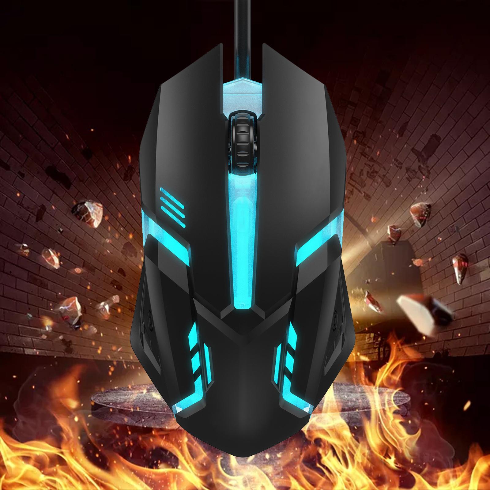 Gaming Mouse Adjustable DPI with Backlights Game for Laptop