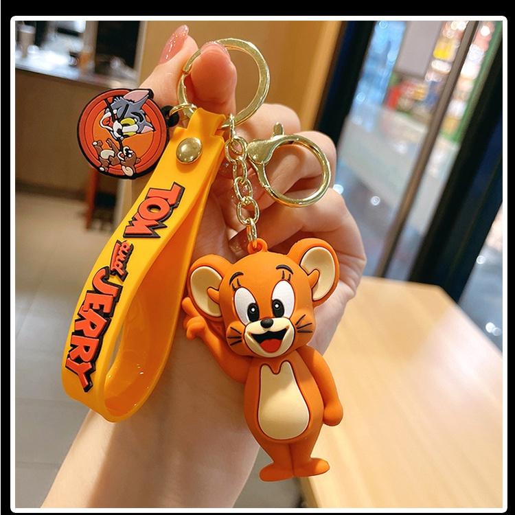 Móc khóa tom &amp; jerry cao cấp đẹp cute hình thú dễ thương phụ kiện túi xách MK16 - Rockcow