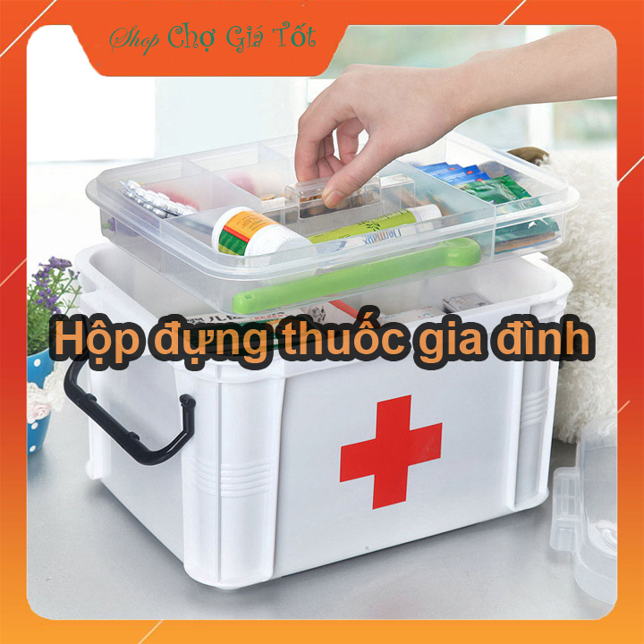 Hộp nhựa đựng đồ y tế đồ Nail mỹ phẩm gia đình đa năng