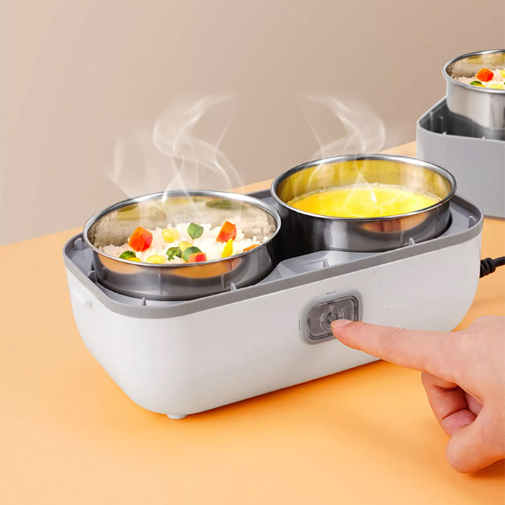 Hộp cơm cắm điện 3 tầng 4 bát inox 304 tự động nấu chín thức ăn