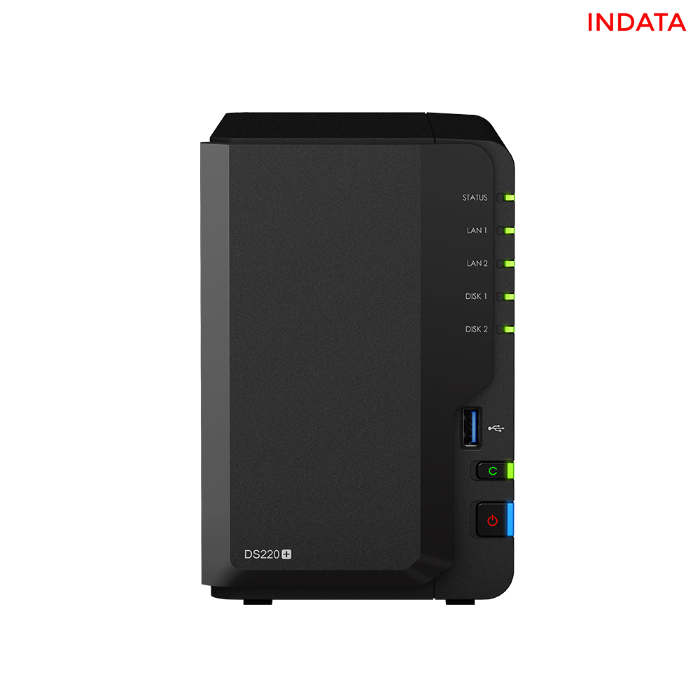 Bộ lưu trữ mạng NAS Synology DS220+ CPU 2-core 2.0GHz, RAM 2 GB, LAN 2x 1GbE, 2 khay ổ cứng - Hàng chính hãng