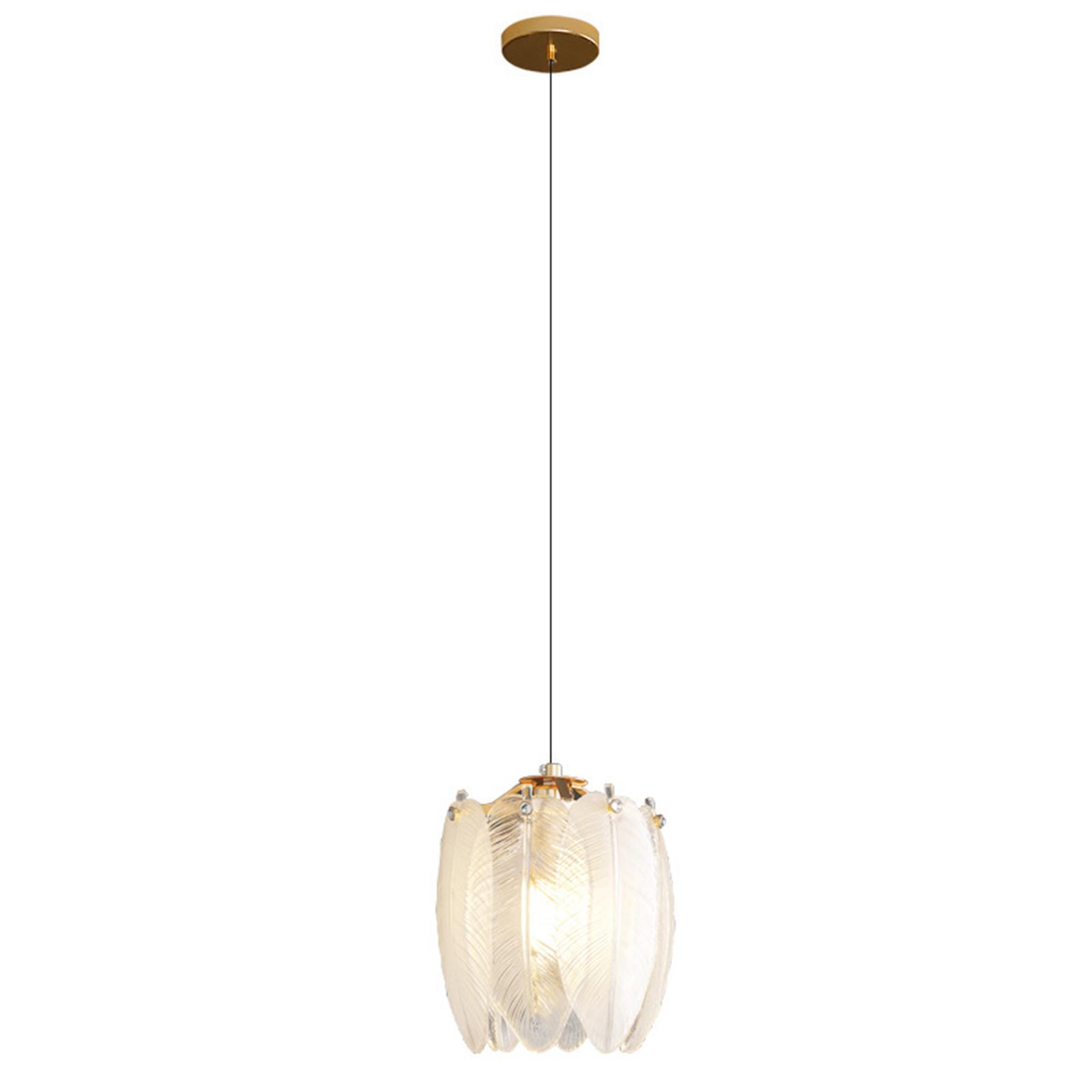 Feather Ceiling Light Fixture LED Pendant Lights Chandelier Decoration 3 Color Dimming Hanging Lamp for Club Hallway Office Loft Dining Room