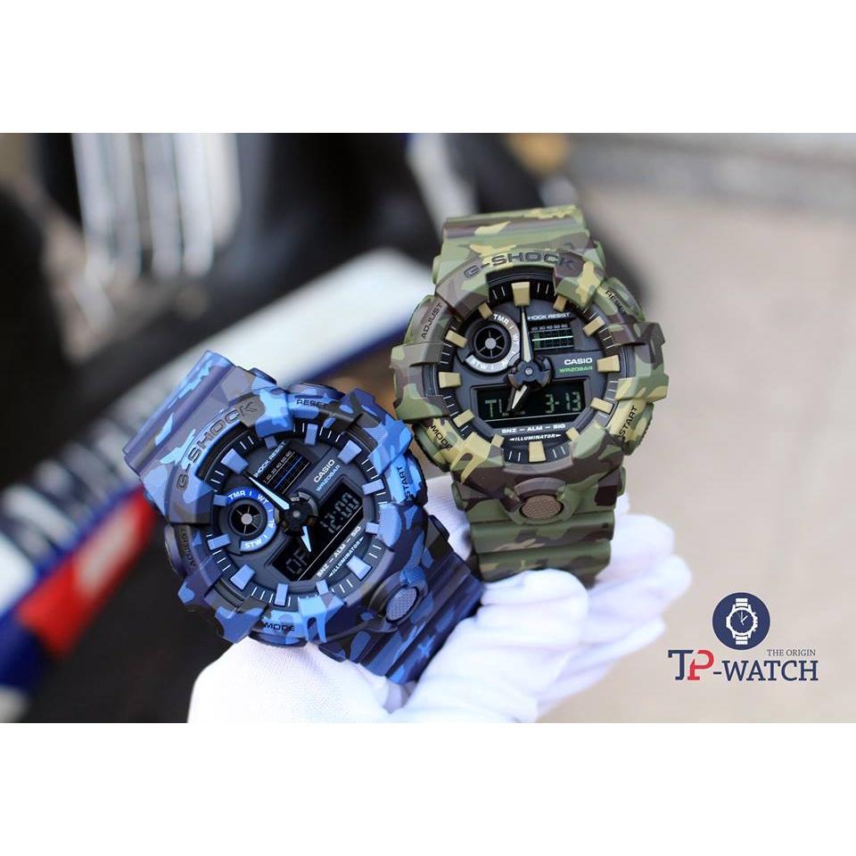 Đồng Hồ Nam Dây Nhựa Casio G-Shock GA-700CM-2A Blue Camo | GA-700CM-2ADR