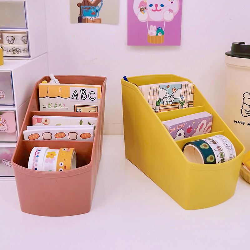 Hộp Nhựa Đựng Bút Đồ Dùng 4 Ngăn Cấp Bậc Cầu Thang