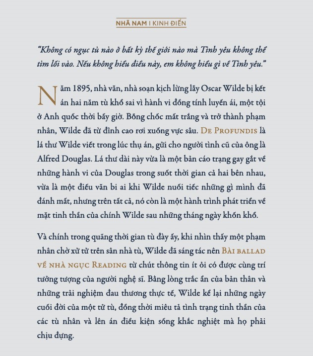 Sách - De Profundis &amp; bài ballad về nhà ngục Reading (Oscar Wilde) (Nhã Nam Official)
