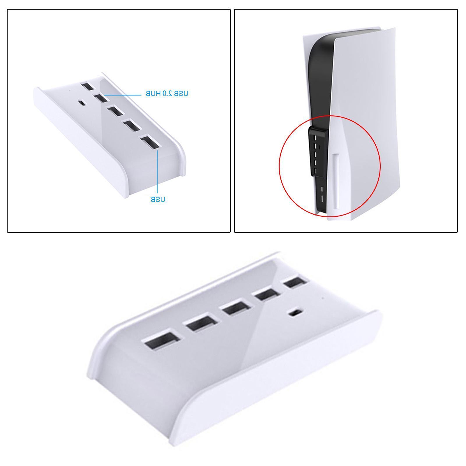 5 Port USB Hub for Game Console USB 2.0 Expansion Hub Splitter Adapter Parts