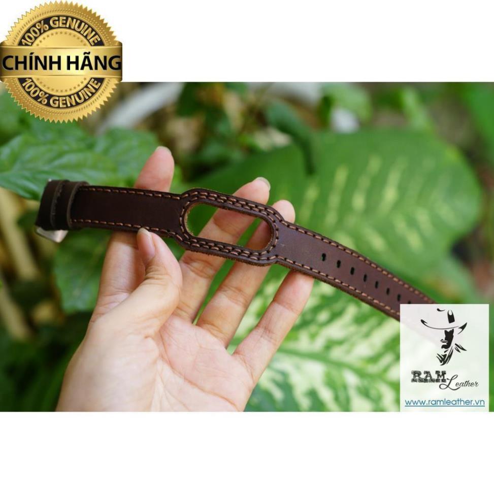 DÂY DA BÒ NÂU MẬN TRƠN - CHÍNH HÃNG RAM LEATHER .