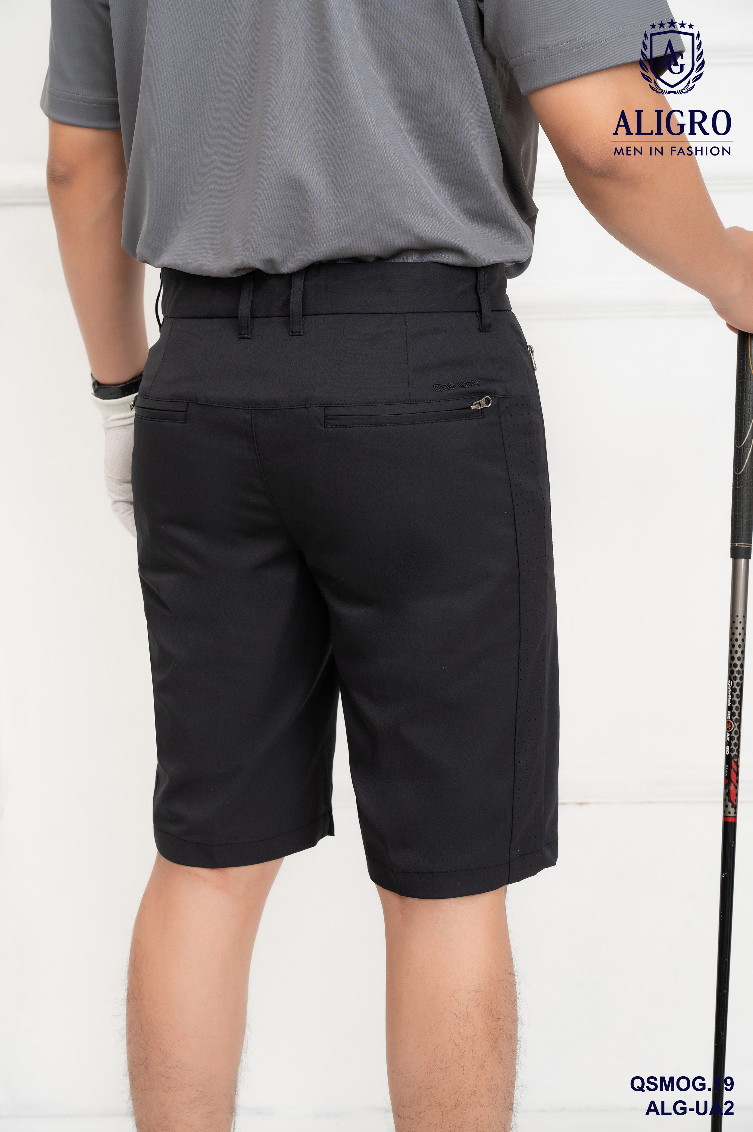 Quần short golf nam ALIGRO nhiều màu, chất vải co giãn chống nhăn cực tốt, thoáng khí, thấm hút tốt QSMOG.19