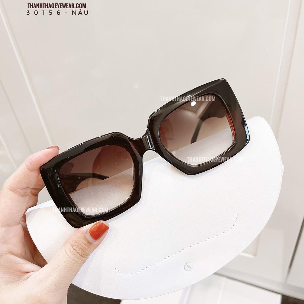 Kính Mát Kính Râm Nữ Vuông Bản To Nâu B30156 Thời Trang Cao Cấp- ThanhThao Eyewear