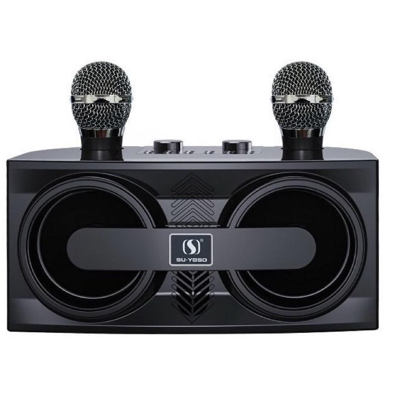 Loa Kèm Micro Bluetooth Karaoke YS-206 Có 2 Micro Không Dây âm thanh hay giá tốt Bảo Hành 12 Tháng