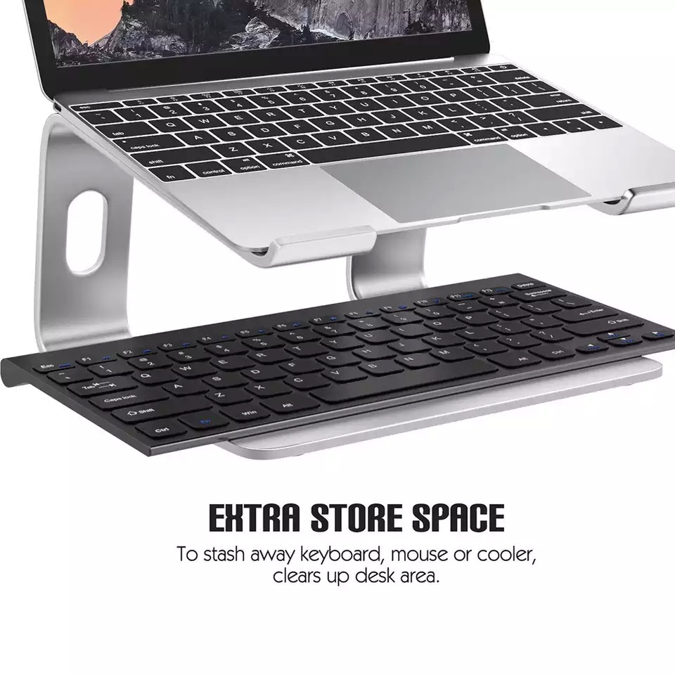 Giá đỡ nâng laptop stand hợp kim nhôm hỗ trợ tản nhiệt cho Macbook và laptop CR06 Vu Studio - Hàng chính hãng