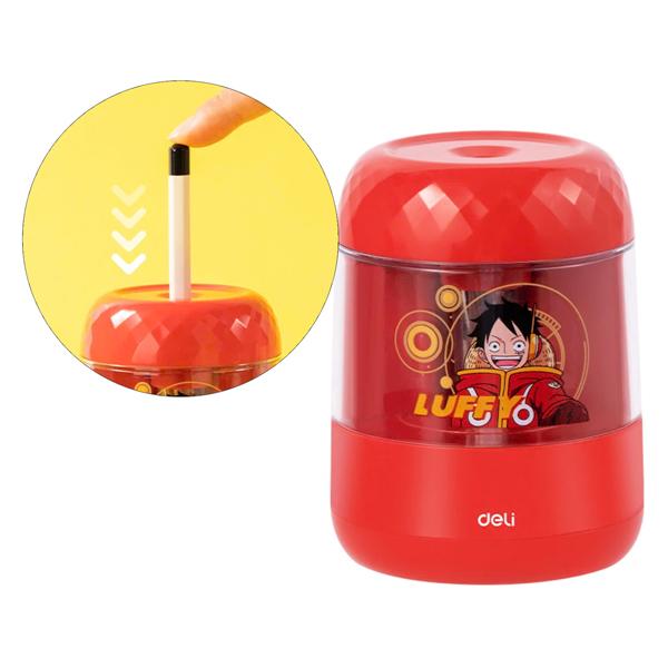 Gọt Bút Chì Điện One Piece - Deli EH519 - Màu Đỏ