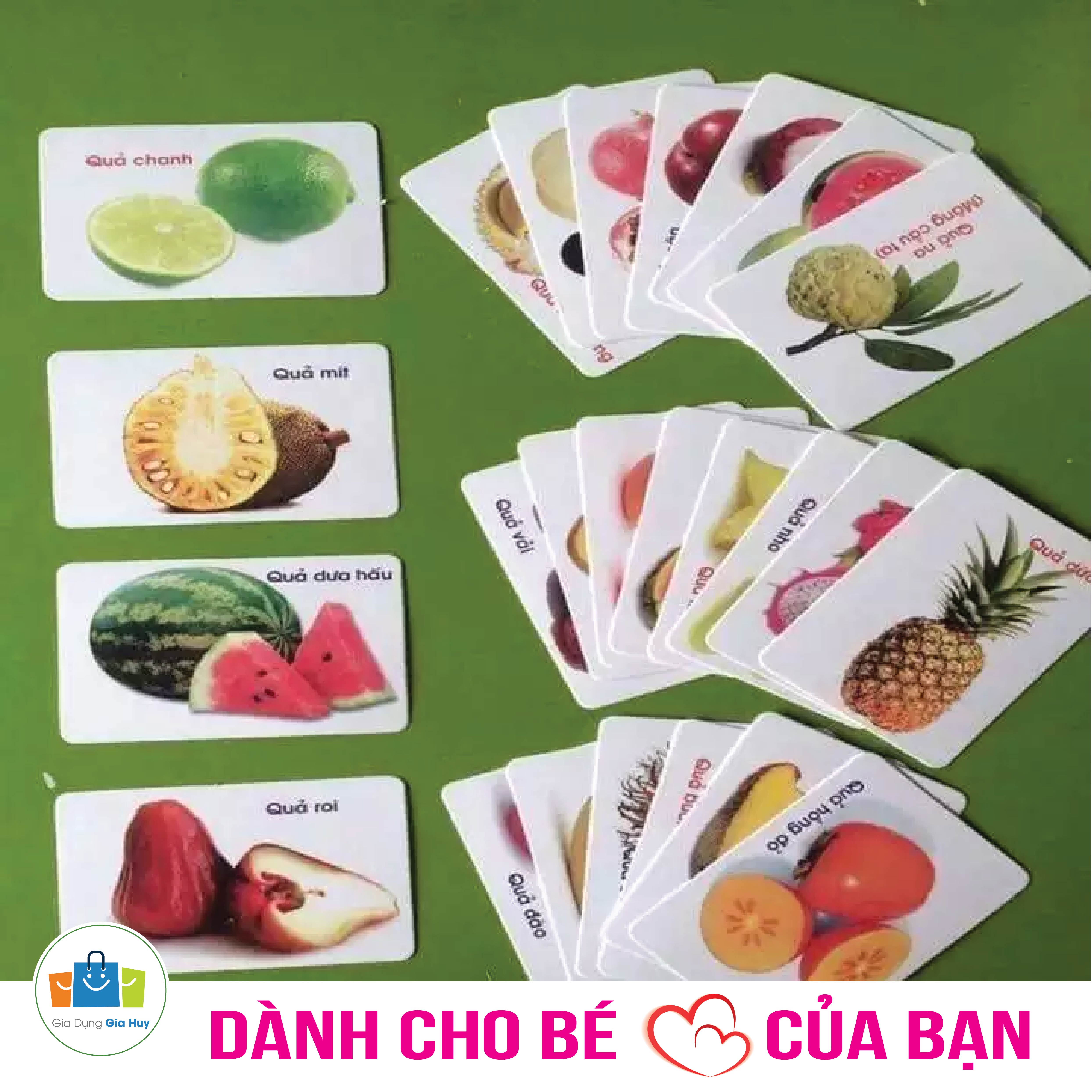 Thẻ học thông minh 16 chủ đề, loại to. Flashcards cho bé