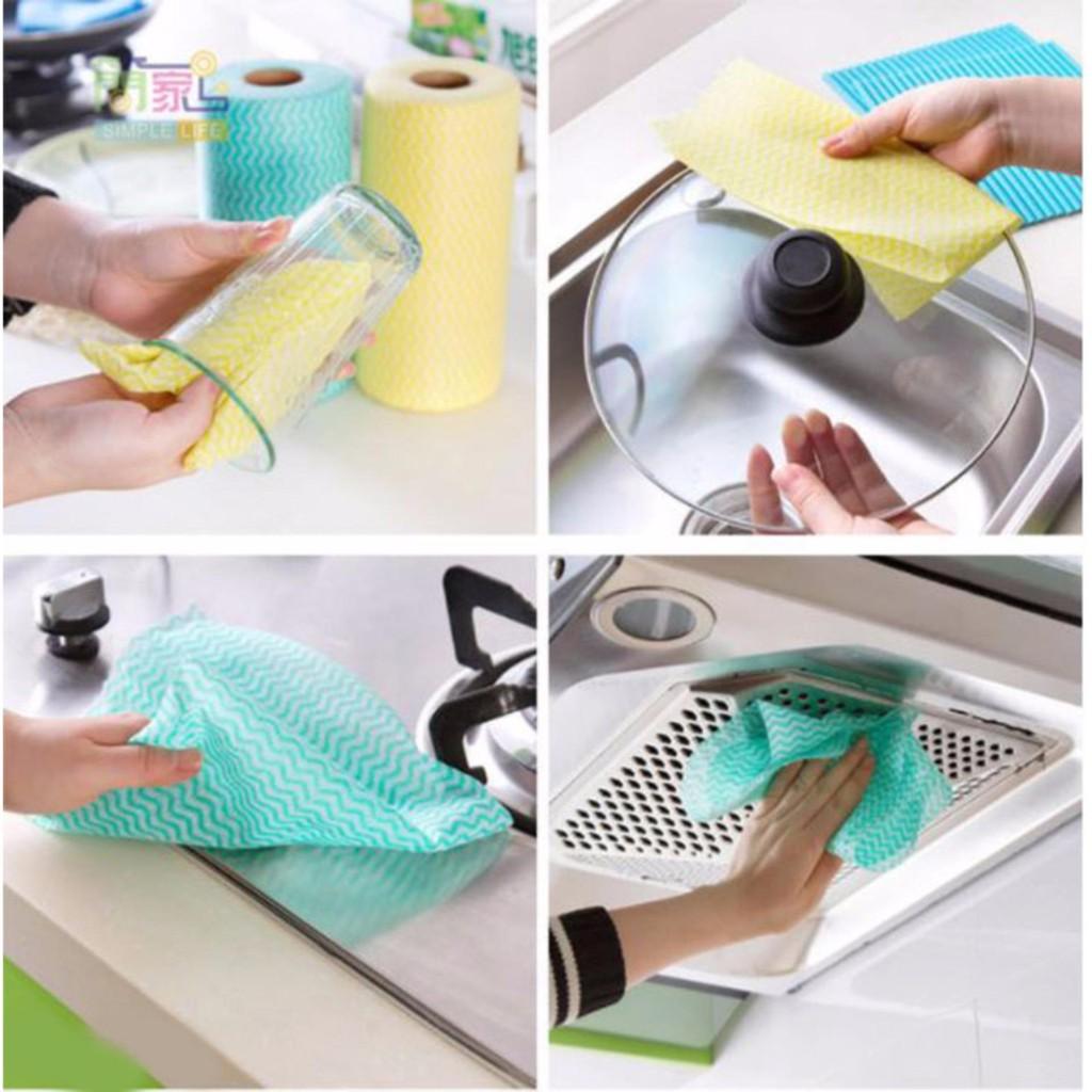 Khăn Lau Đa Năng 3 cuộn 150 cái