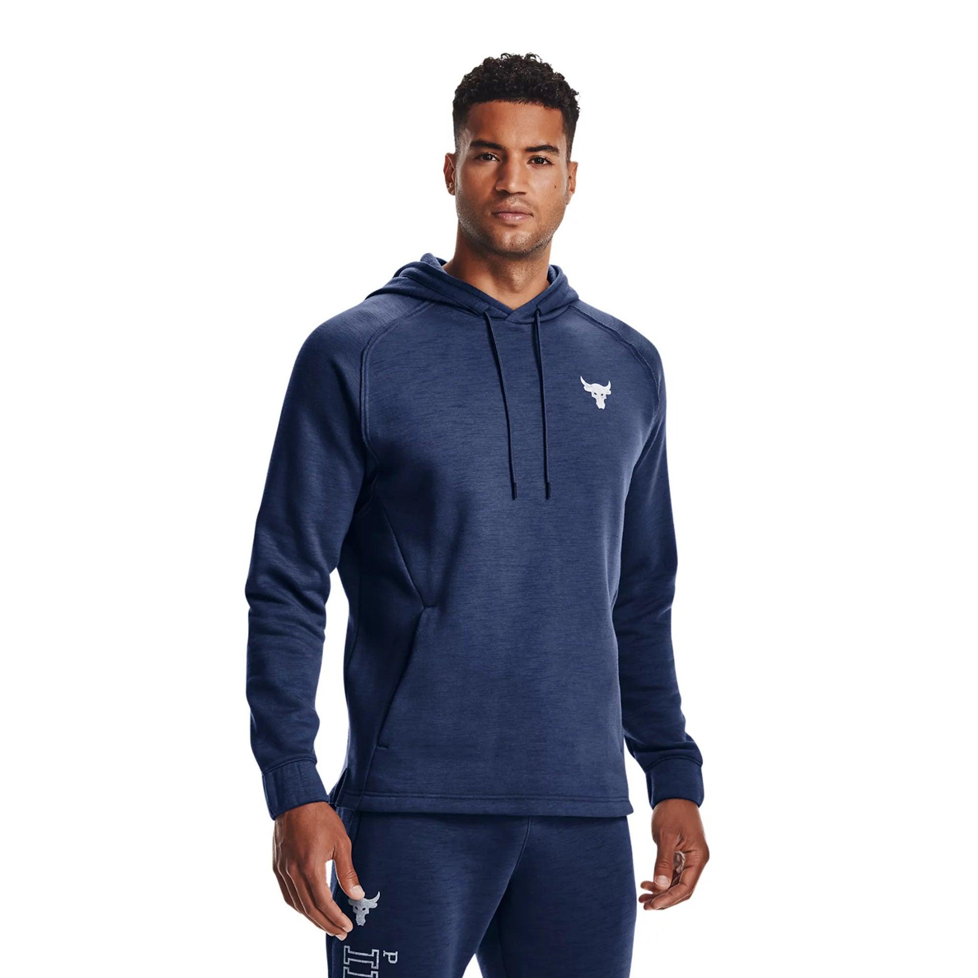 Áo khoác hoodie tay dài có nón thể thao nam Under Armour Project Rock Charged Cotton Fleece - 1367033