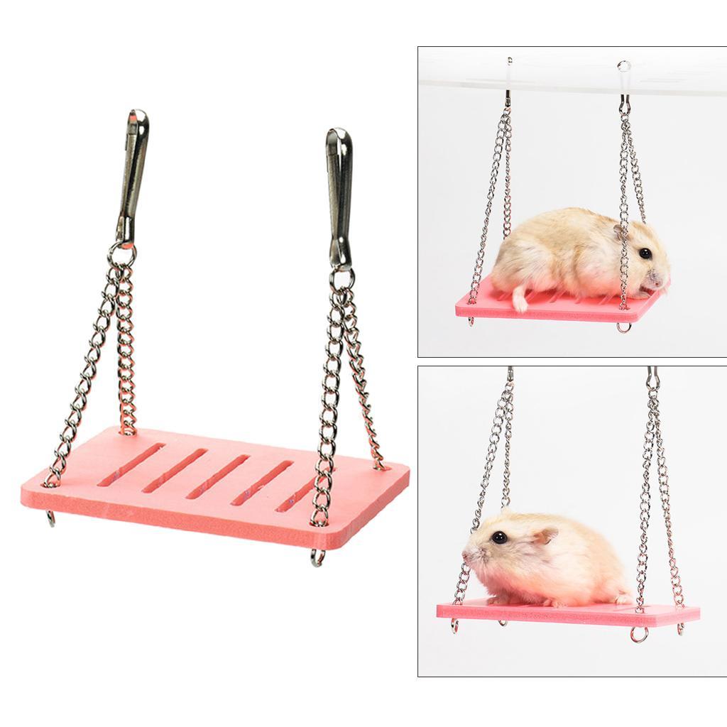 Set of 2, Animal Rat Chinchilla Guinea Pig Hamster Swing and Tunnel Tube