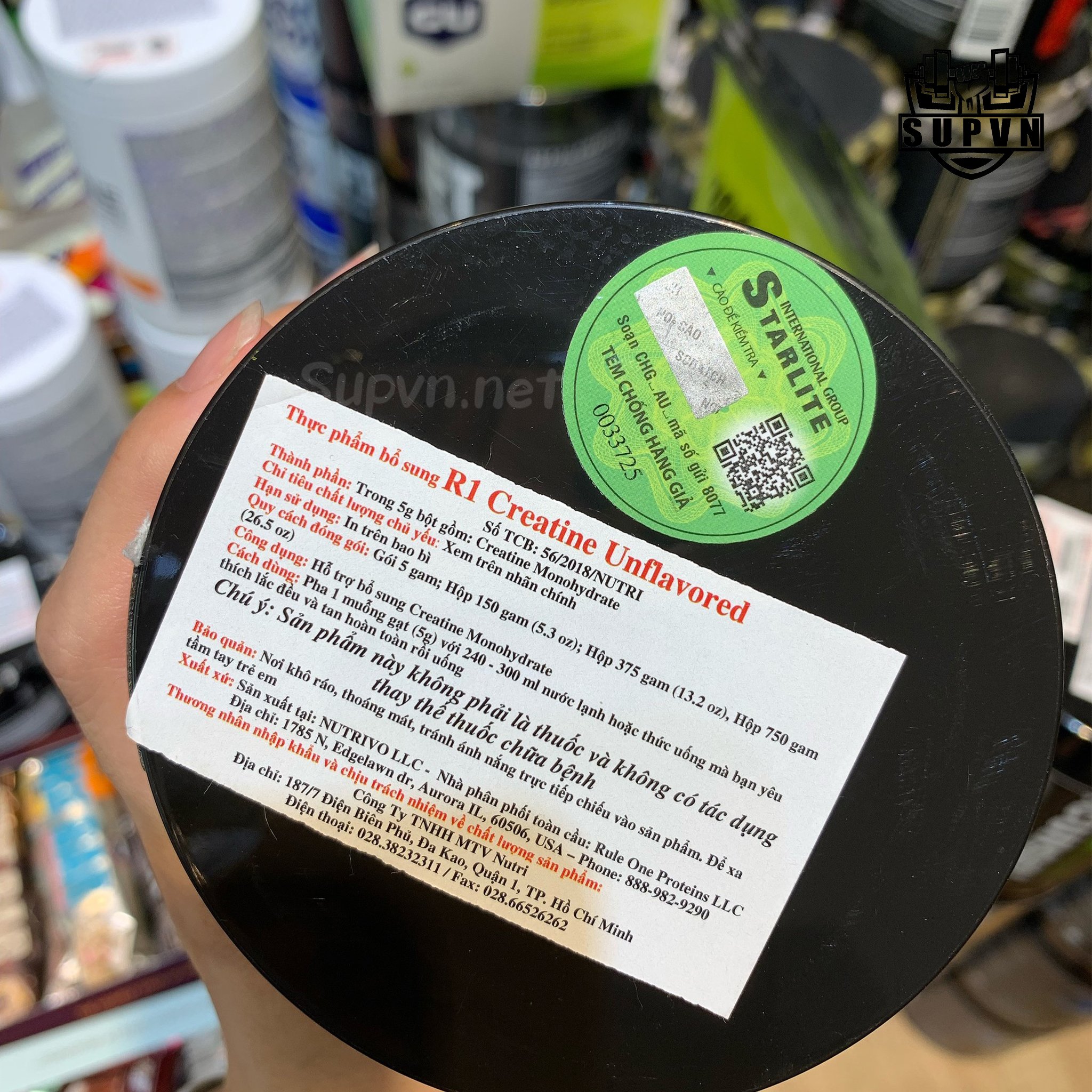 Rule 1 Creatine MonoHydrate 150Gram (30 Serving) - Thực phẩm hỗ trợ tăng cơ bắp và sức mạnh cơ bắp R1 Creatine Unflavor