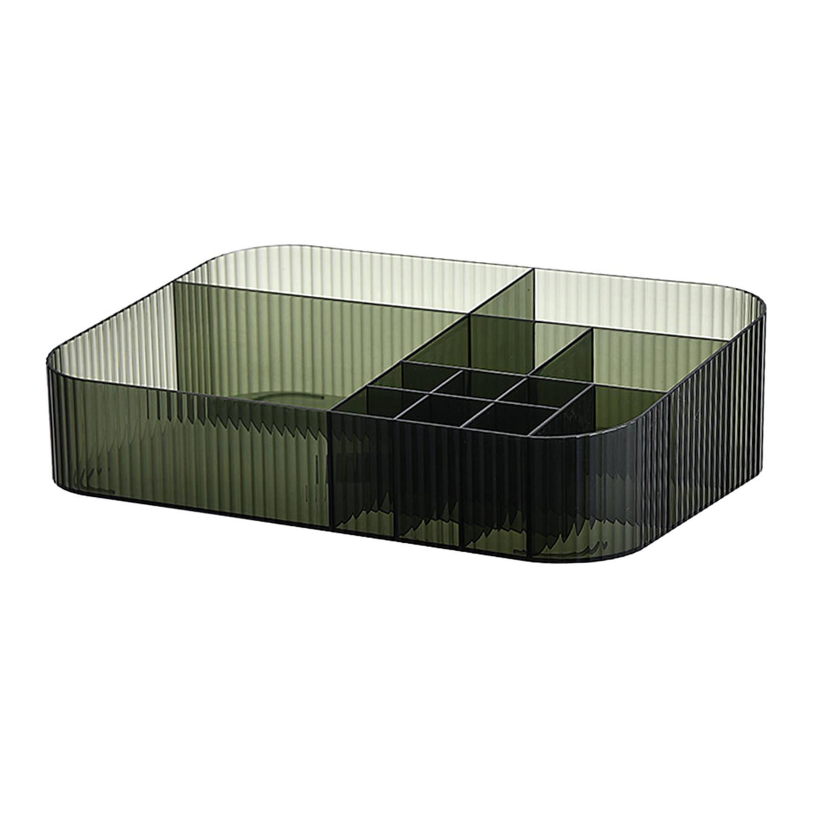 Cosmetic Organizer Desktop Storage Box Makeup Brush Holder for Bathroom Green