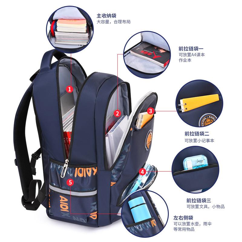 Ba Lô Trẻ Em Sơ Cấp Trẻ Em Học Túi Cho Bé Trai Lớn Chỉnh Hình Ba Lô Chống Thấm Nước Schoolbag Cuốn Sách Lớn Mochila Infantil
