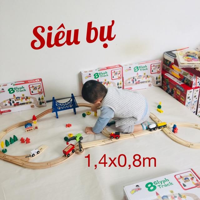 Mô hình xe lửa mở rộng từ bộ 48 pcs siêu bự siêu tiết kiệm