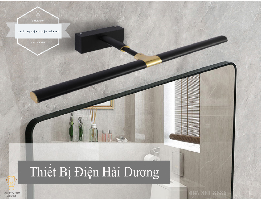 Đèn soi tranh - Đèn rọi gương Led Model 5058 60cm 12w 3 Chế Độ Ánh Sáng - Điều chỉnh được góc chiếu - Có Video
