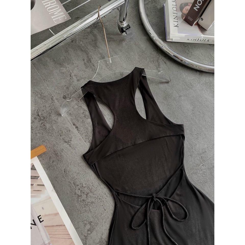 Đầm ôm body sọc,đầm xẻ tà tôn dáng Form FREESIZE, chất len gân đẹp