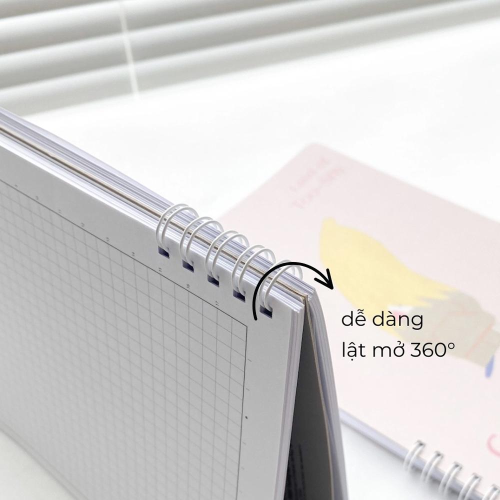 Sổ Lò Xo A5 - Kẻ Caro - 160 Trang 70gsm - Land Of Too-Shy - Campus RN-A5G160LTS-02