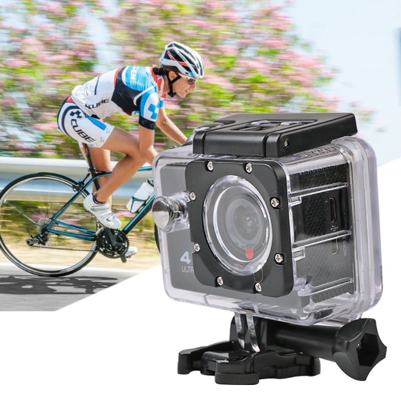 Máy ảnh hành động mũ bảo hiểm 12MP 4K / 25fps Ultra HD LCD màn hình WiFi Máy ảnh kỹ thuật số 170d Go Waterproof Pro Sport DV Camera cam