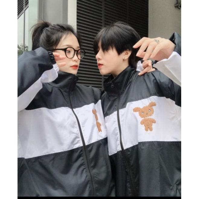 Áo Khoác Dù Gió Lastic Gấu Kiểu Form Rộng Unisex - Áo khoác Chống Nắng Nam Nữ Cặp Đôi Couple RẺ -ĐẸP- Jackets