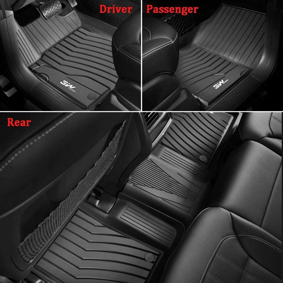 Thảm lót sàn xe ô tô Mercedes GLE 2019- đến nay Nhãn hiệu Macsim 3W chất liệu nhựa TPE đúc khuôn cao cấp - màu đen