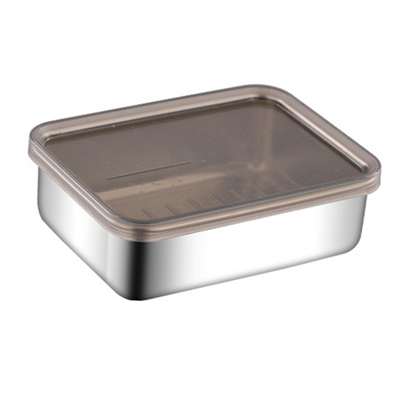 Stainless Steel Food Storage Container Bread Box for Picnic, Office, Travel