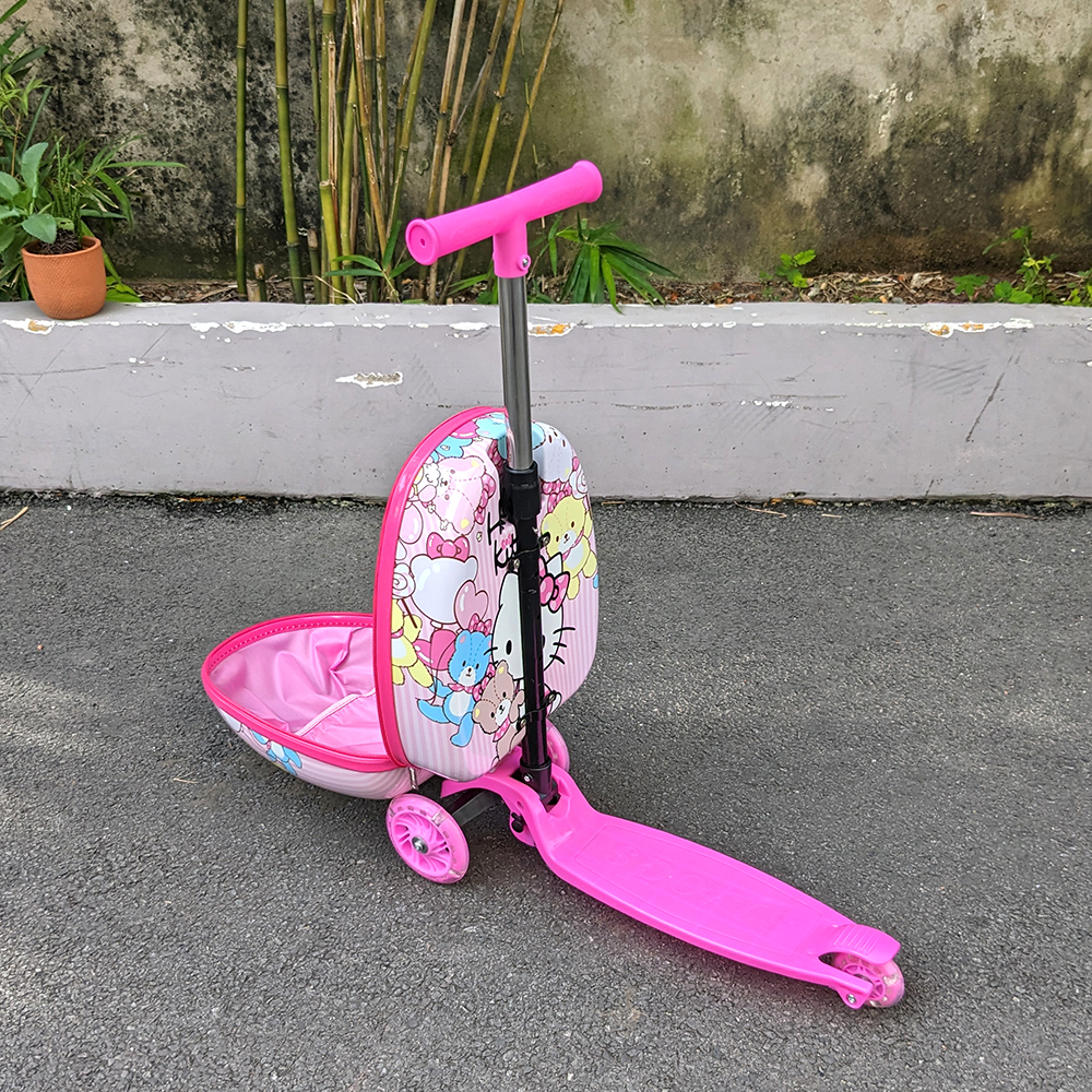 Xe trượt Scooter kèm vali kéo 2 trong 1 cho bé BABY PLAZA SW-118