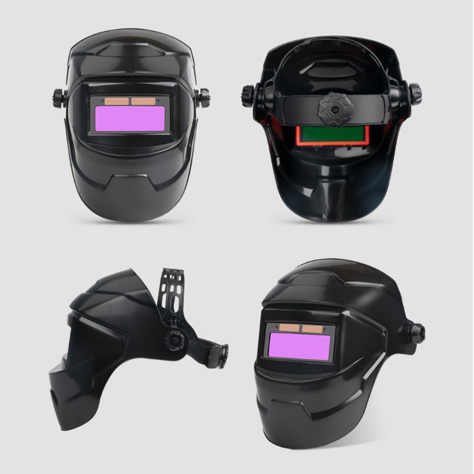 2xSolar Powered Auto Darkening Welding Helmet Adjustable for TIG MIG/MAG MMA