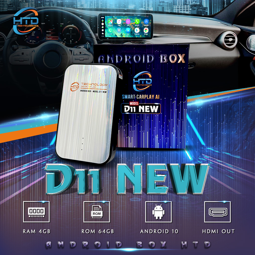 HTD Smart Carplay Android AI Ô Tô D11 New