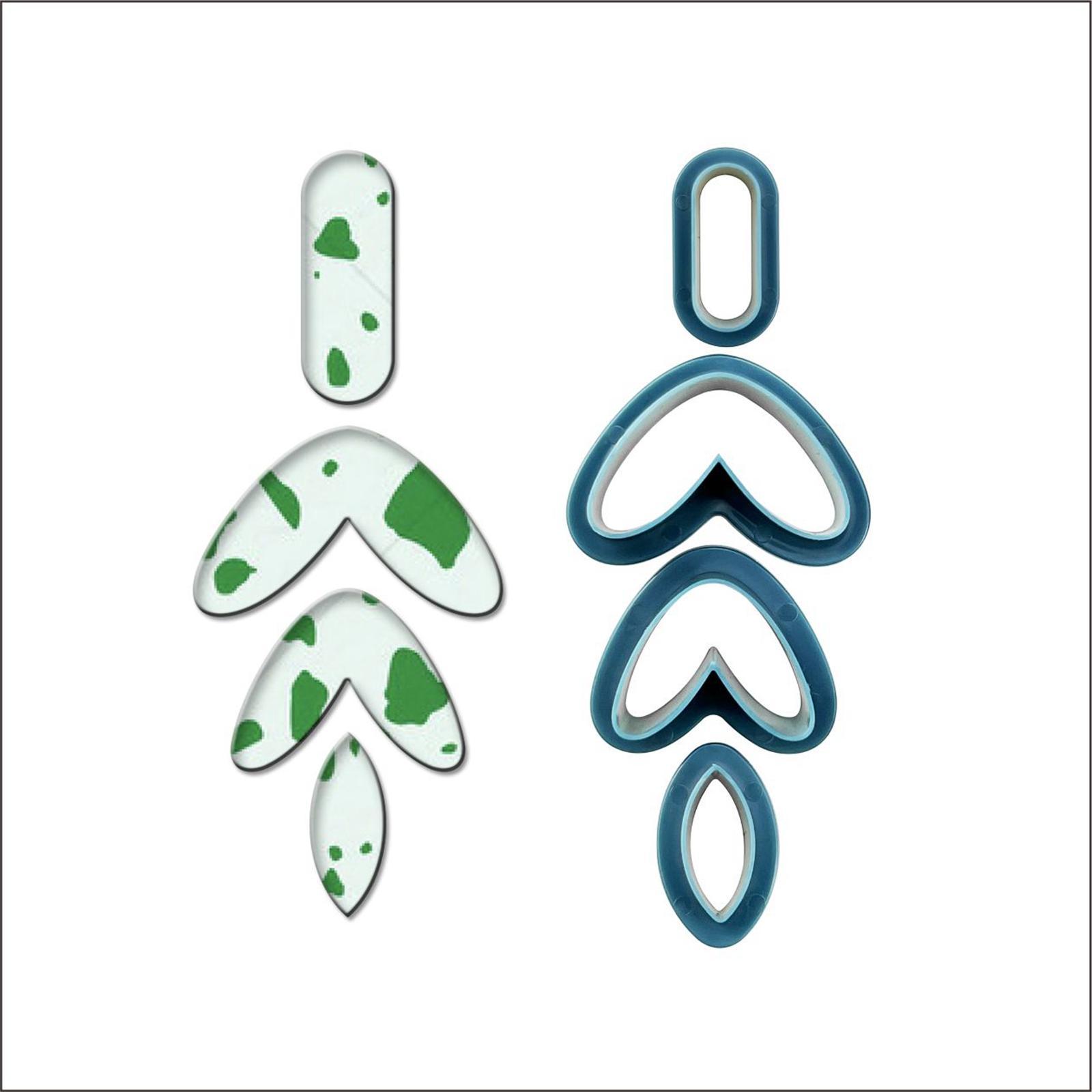 24x Cutter for Polymer Clay Earrings Earring Making Kit for Polymer Clay Earring