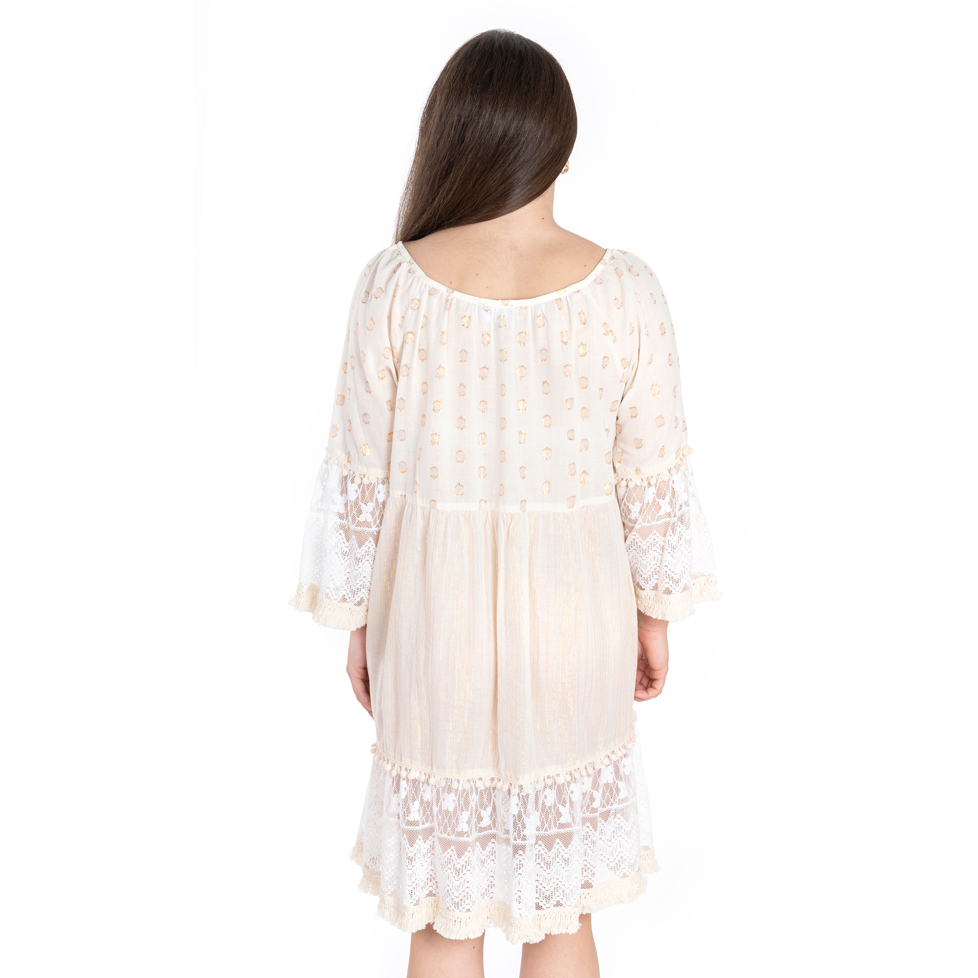 Đầm Phối Ren Cotton Isla Bonita IB23282-BR