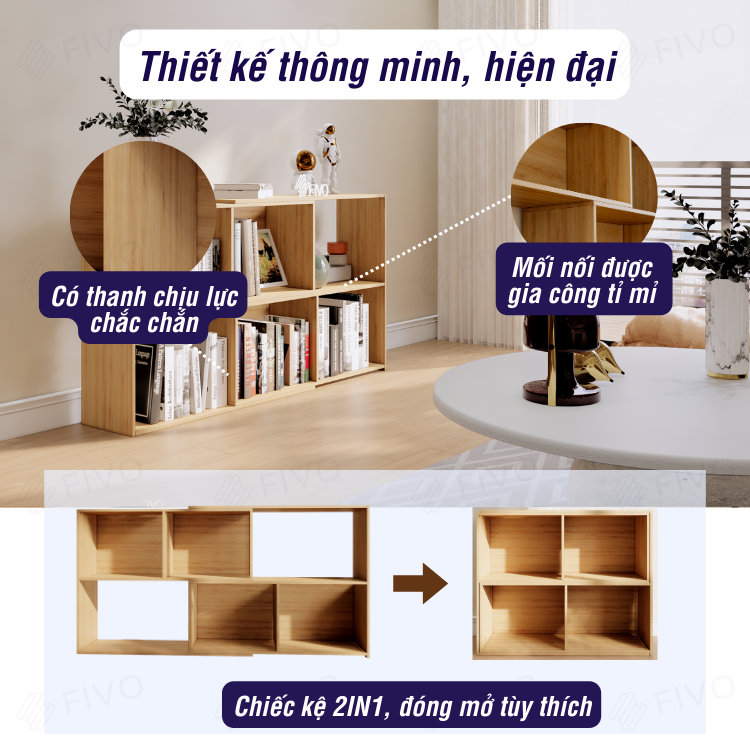 Kệ Sách Gỗ Cho Bé Nhiều Ngăn FIVO FB72, Nội Thất Thông Minh, Màu Sắc Đa Dạng Phù Hợp Cho Cả Bé Trai Và Bé Gái - 2 Tầng