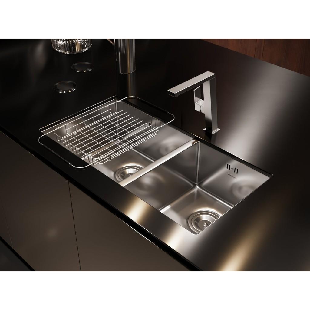 Chậu rửa bát inox 2 hố âm bàn KONOX Undermount Series Cube 7544DU