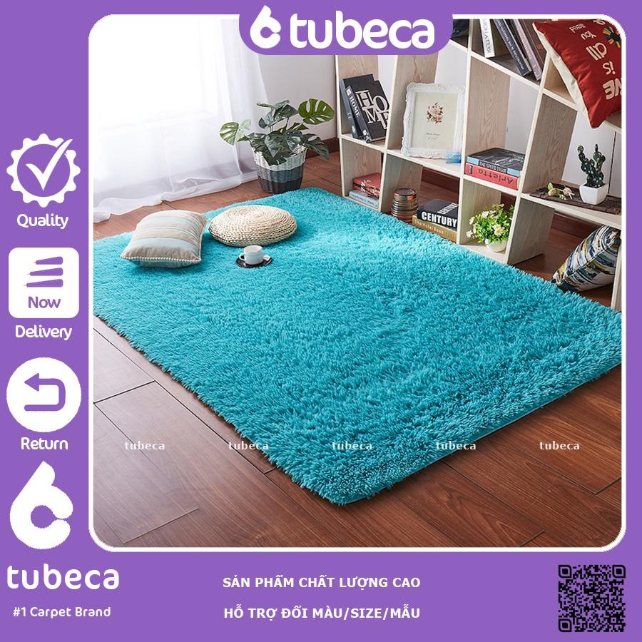 Thảm Lông Xù Trải Sàn Phòng Khách | Màu Tím | Loại 1 | Dày 3 Lớp | 2m x 1m6 | TUBECA