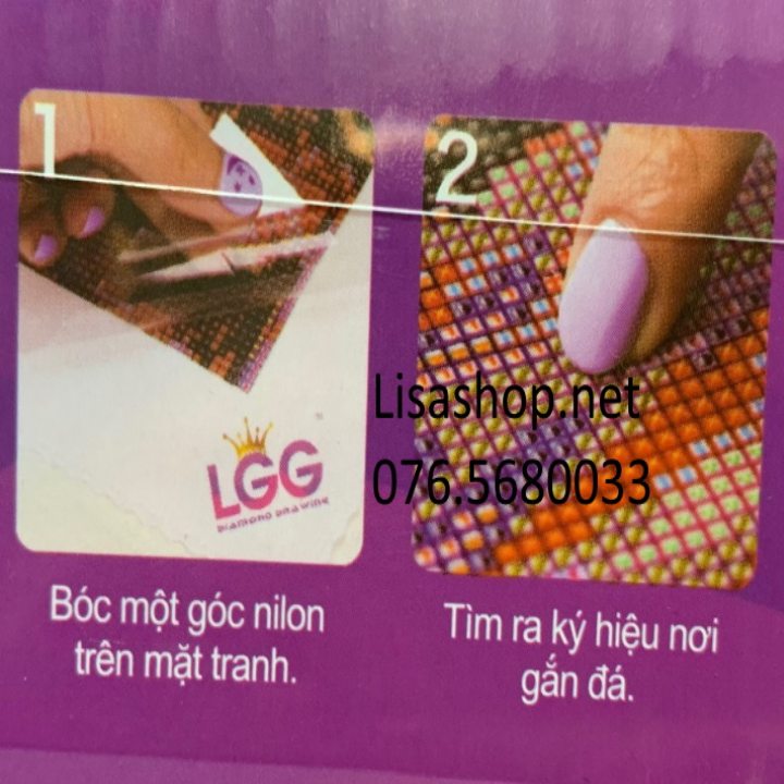 Tranh đính đá PHẬT 55x75cm chưa đính lg1567